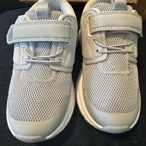 Kids Light Gray Sneakers with Velcro Strap